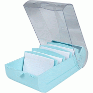 Exacompta Lot de 8 Boîte à fiches Bunny, format A8, capacité 650 fiches, coloris vert pastel - 9002493047860