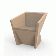 Fauteuil design in & out FAZ - camel