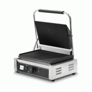 Grill Panini rainuré - 2.2kW - 425x300x200mm - Fonte nervurée - Mec - 0615402584784