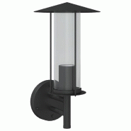 Helloshop26 - Applique murale d'extérieur 17,5 x 17,5 x 33 cm résistante intempéries design moderne en acier inoxydable noir 02_0056565 - noir 3000