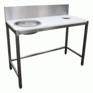 ITALCONCEPT L2G Table Preparation Poisson 1 Bac, Sans Tiroir, 850 x 1400 x 600mm - 3616350068309