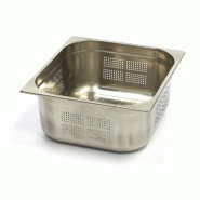 Maxima Récipient gastronorm - 2/3 GN - profondeur 15 cm - acier inoxydable - perforé – 35.3 × 32.5 × 15 cm - AKS-09367672