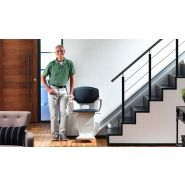 Fauteuil monte-escalier design SOLUS - Monte-charge d'escalier électrique intérieur/extérieur - Style contemporain primé, clé de privatisation, pour escaliers droits et tournants Fauteuil monte-escalier design SOLUS - Monte-charge d'escalier électrique intérieur/extérieur - Style contemporain primé, clé de privatisation, pour escaliers droits et tournants