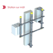 Station multi-support fixation mât Ø114 - Antennes 4G/5G + 3 RRU/RRH Station multi-support fixation mât Ø114 - Antennes 4G/5G + 3 RRU/RRH