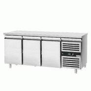 Tour pâtissier réfrigéré 3 portes et plan en inox - P 800 mm |  BKJ208ND