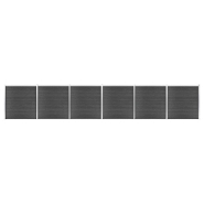 Vidaxl ensemble de panneau de clôture wpc 1045x186 cm noir 3070433