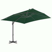 VidaXL Parasol de jardin en porte-à-faux et poteau en aluminium vert Modèle Atlas Select Élite - vert 44635