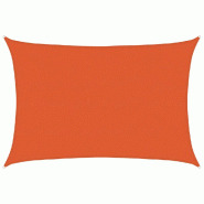 Voile d'ombrage 160 g/m² rectangulaire orange 5x6 m PEHD Modèle Atlas Outdoor - 311686