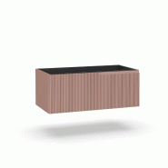 AQA Design Base avec 1 tiroir en MDF VENERE rose poudre. L.90 P.45 H.35 MPVE091H-CIP - rose Bois manufacturé MPVE091H-CIP