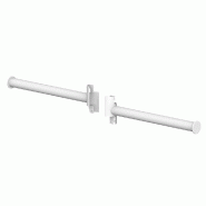 Bras droit Round  - tube Ø22mm - blanc mat par 2