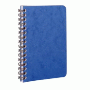 Clairefontaine Lot de 5 Carnet Age Bag 9,5x14, 100p./50 feuilles 90 g/m² reliure intégrale, couv. Coloris bleu, ligné - 3329687859648
