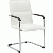 CLP Chaise à bascule Seattle en similicuir Blanc - blanc polyester 181103102 CLP Chaise à bascule Seattle en similicuir Blanc - blanc polyester 181103102