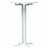 Décoshop26 - Table haute table de bar plateau pliable ø70 x 110 cm bois d'ingénierie et acier blanc DEC036776 - blanc acier 3000261394785 Décoshop26 - Table haute table de bar plateau pliable ø70 x 110 cm bois d'ingénierie et acier blanc DEC036776 - blanc acier 3000261394785