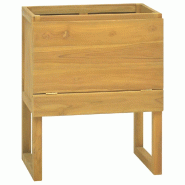Helloshop26 - Armoire de salle de bain design élégante rangement 60 x 40 x 75 cm en bois de teck naturel 02_0046967 - Bois massif 3000234521972
