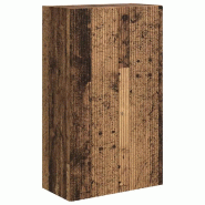 Helloshop26 - Meuble TV mural rectangulaire moderne avec plusieurs compartiments 59,5 x 31 x 100 cm en bois ancien 02_0055046 - Bois massif 3000238788