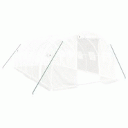 Helloshop26 - Serre tente abri plante fleur légumes avec cadre en acier 18 m² 6 x 3 x 2 m blanc 02_0044553 - 3000220214499 Helloshop26 - Serre tente abri plante fleur légumes avec cadre en acier 18 m² 6 x 3 x 2 m blanc 02_0044553 - 3000220214499