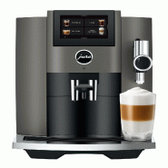 JURA - S8 Dark Inox - Machine à café automatique avec mousse sucrée, P.A.G.2, écran tactile de 4,3" et 27 spécialités - 7610917154807