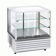Roller Grill vitrine de comptoir réfrigérée ventilée blanche, ouverture arrière, 800 mm CD 800 W - blanc verre CD 800 W