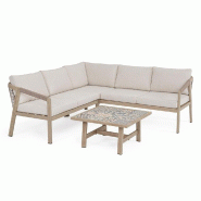 Salon d'angle avec accoudoir Kalimera Timber KD