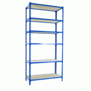 SimonRack Étagère Rangement 2500x1200x500 mm, 6 niveaux, plateaux en bois, charge 200 kg par niveau, Bleu - Maderclick - métal 8425437077715