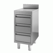 Table de travail inox compact avec tiroirs dosseret 600x700 - P7452.0515