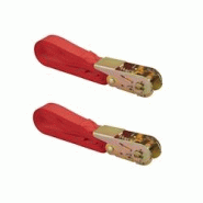 Thirard Lot de 2 sangles de serrage, 5m, à cliquet, rouge - rouge 3150262906071 Thirard Lot de 2 sangles de serrage, 5m, à cliquet, rouge - rouge 3150262906071