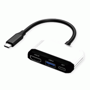 Value adaptateur usb type c - hdmi, usb 3.2 gen 1 type a + type c pd_0