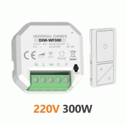 Variateur Intelligent Alcapower 220-240V CA 300W pour Lampes LED Fluocompactes Incandescentes Halogènes, Contrôle Smartphone et Télécommande Inclu