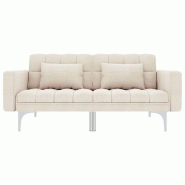 VidaXL Canapé-lit crème tissu Modèle Lagon - 247216