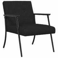 VidaXL fauteuil Noir 59 x 75 x 78 cm tissu Modèle Vega Office Panorama - 42017692