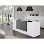 Banque d'accueil droite modèle Z2 - Officity - 206, Gris ombre, Blanc_0