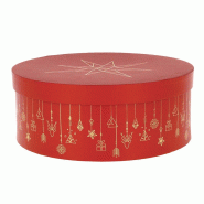 Boite à chapeau carton rouge Christmas Ø31.7 - Boite à chapeau carton rouge Christmas Ø31.7 -