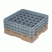 Cambro Panier de lavage pour verres beige avec 36 compartiments hauteur max. De verre 17,4cm. Ce panier à verres offre - 0099511600991