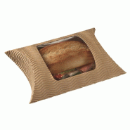 Coffret à sandwich modèle S Premium carton naturel 19x13x5,7cm - par 250