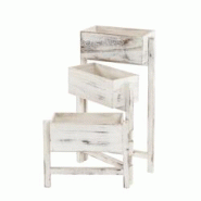 Décoshop26 - Étagère à plantes support à fleurs position réglable hauteur 65 cm en bois aspect vintage blanc 04_0005684 - blanc 3000403032698 Décoshop26 - Étagère à plantes support à fleurs position réglable hauteur 65 cm en bois aspect vintage blanc 04_0005684 - blanc 3000403032698