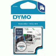 DYMO Cassette D1 de ruban à étiqueter noir/blanc 12 mm x 3,5 m - S0718040 DYMO Cassette D1 de ruban à étiqueter noir/blanc 12 mm x 3,5 m - S0718040
