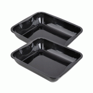 Ensemble de 2 Plats à four XXL rectangle en acier émaillé 40 x 34 cm Zenker Spécial cooking - noir 3176239934489