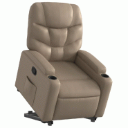 Fauteuil inclinable Cappuccino Similicuir Modèle Zerderia - 8721012171527