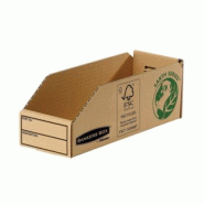 Fellowes Lot de 50 Bac de rangement Bankers Box Earth, 98 x 280 x 102 mm, en carton recyclé naturel - 5016291073536