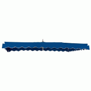 Kit parasol fixe 3x2.5 m bleu avec pied tripode - toile résistante et imperméable