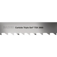 Lame de scie à ruban en carbure pour la découpe de métaux Triple Set®, pour matériaux abrasifs et difficiles à travailler, denture TSX 3/4 dents au pouce 0,9 mm x 27 mm - 3868-27-0.9-TSX-3/4