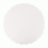 Packissimo ronds festonnés blanc en carton diamètre 14 cm par 250 pièces - blanc en carton RFB 14