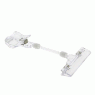 Porte étiquette plastique transparent 8x16cm - par 10 Porte étiquette plastique transparent 8x16cm - par 10