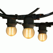 Pro Illumination Guirlande Guinguette 100 mètres 200 ampoules filament vintage 2200K 2W E27 IP65 Riviera PRO Connect - 3760430853498