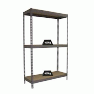 PROREGAL Étagère pour charges lourdes MID WOOD YETI THREE | HxLxP 150x150x45cm | Charge du compartiment 400kg | Gris - gris métal PR_RS140-16 PROREGAL Étagère pour charges lourdes MID WOOD YETI THREE | HxLxP 150x150x45cm | Charge du compartiment 400kg | Gris - gris métal PR_RS140-16
