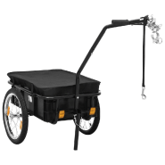 REMORQUE DE VÉLO/CHARIOT À MAIN 155 X 60 X 83 CM ACIER NOIR 02_0004484 REMORQUE DE VÉLO/CHARIOT À MAIN 155 X 60 X 83 CM ACIER NOIR 02_0004484