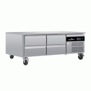 Soubassement réfrigérée Tropicalisée 4 tiroirs (4 x GN 1/1) PREMIUM - GOLDINOX - inox 3701770829071