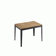 Stones Console Xenia - Table d'entrée avec plateau en céramique sur verre effet marbre blanc et structure en métal anthracite - 110 cm - noir multi