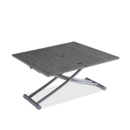 TABLE RELEVABLE EXTENSIBLE COLIBRI ULTRA COMPACTE MÉLAMINÉ CHÊNE GRIS 100 X 45/90 CM