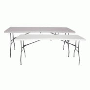 TheHomeWeeks Lot de 2 tables pliantes solides, conformes aux normes d'usage public, 180 x 70 x 74 cm. Portables. Plateau en PEHD de 3,5 cm.The Homewee TheHomeWeeks Lot de 2 tables pliantes solides, conformes aux normes d'usage public, 180 x 70 x 74 cm. Portables. Plateau en PEHD de 3,5 cm.The Homewee